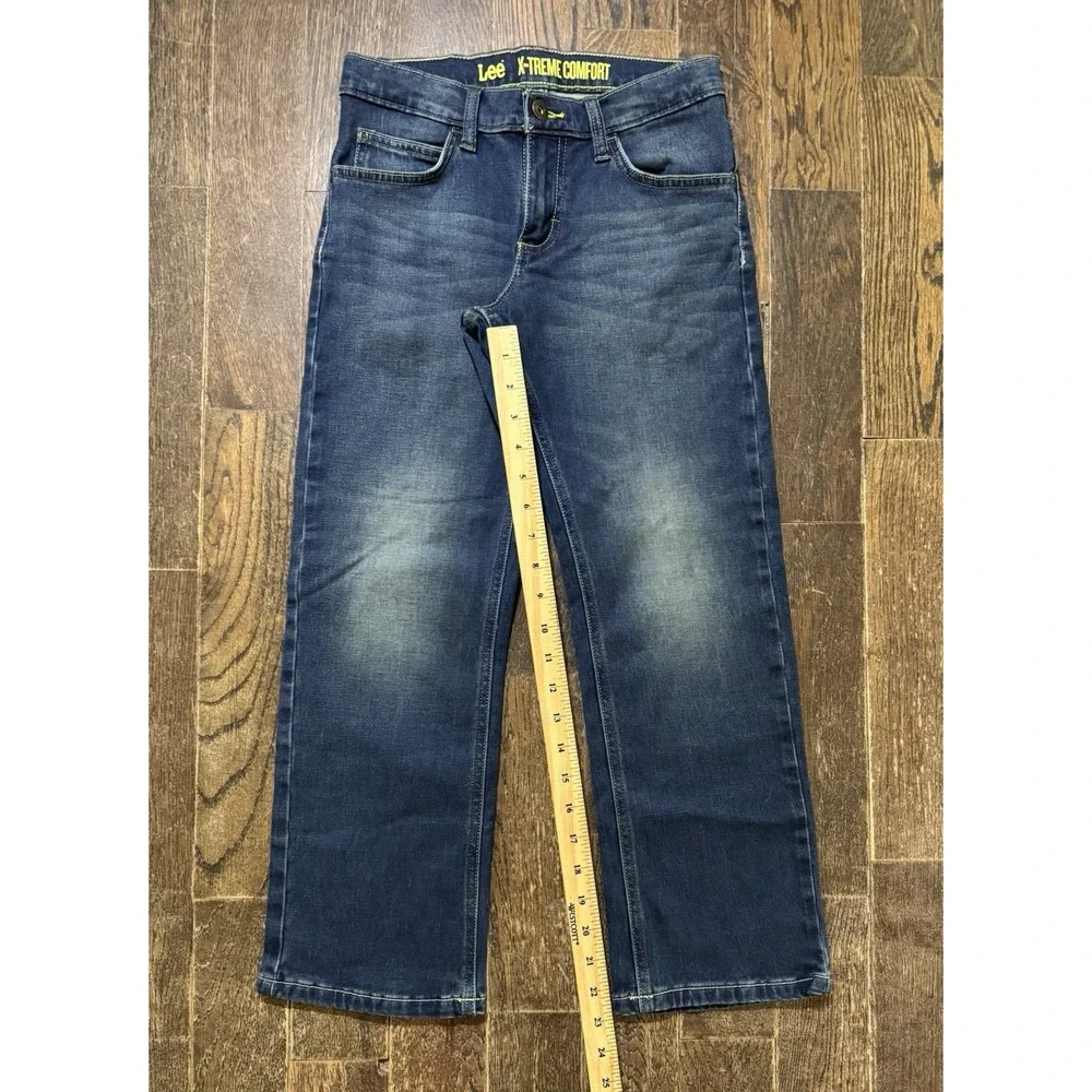 Lee X-treme Comfort‎ Straight Jeans Boys 10 Regular Blue Excellent Adjustable
